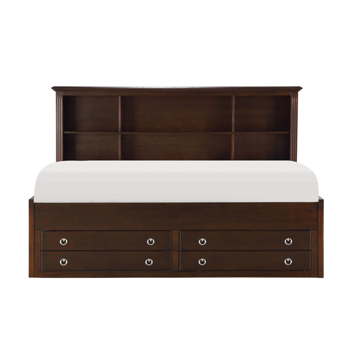 Meghan Full Lounge Storage Bed in Cherry/Espresso - 2058CPRF-1 - FAMSA Furniture (TX)