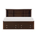 Meghan Full Lounge Storage Bed in Cherry/Espresso - 2058CPRF-1 - FAMSA Furniture (TX)