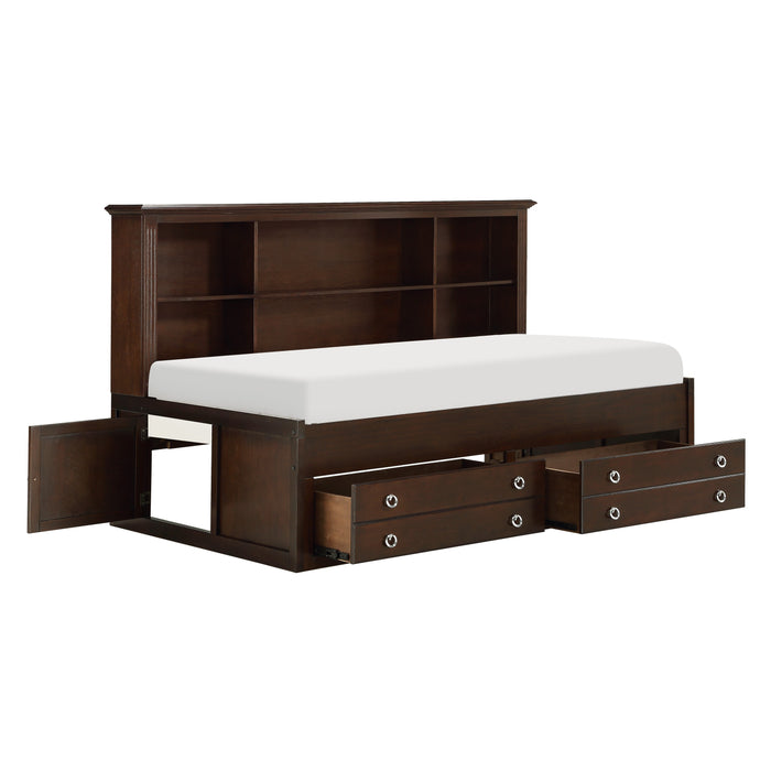 Meghan Twin Lounge Storage Bed in Cherry/Espresso - 2058CPRT-1 - FAMSA Furniture (TX)