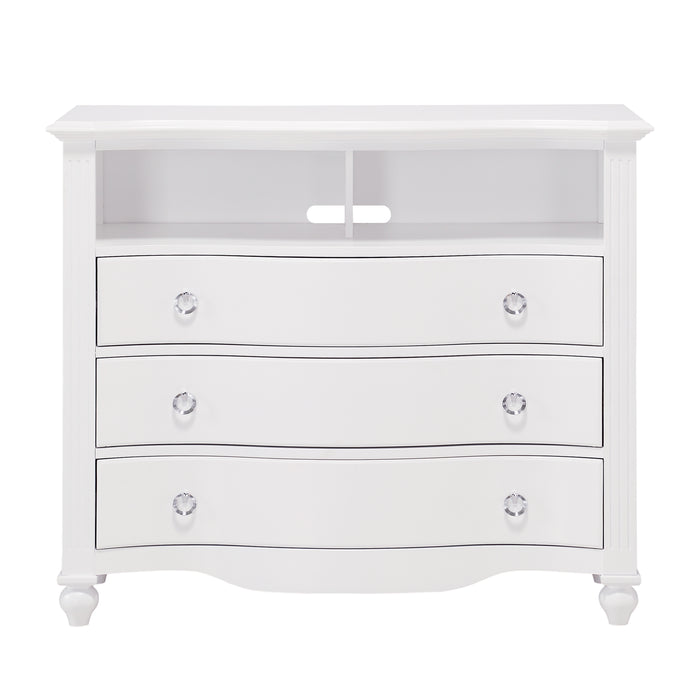 Meghan Media Chest in White - 2058WH-11 - FAMSA Furniture (TX)