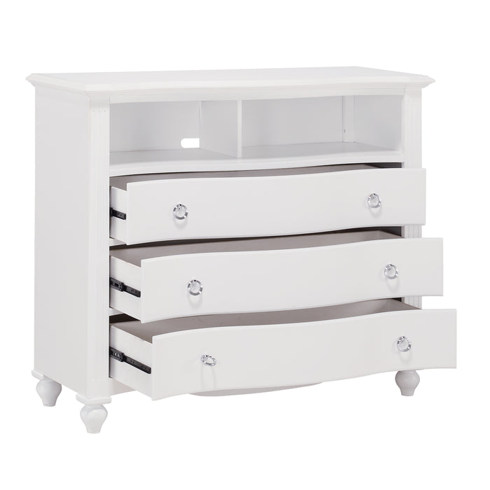 Meghan Media Chest in White - 2058WH-11 - FAMSA Furniture (TX)