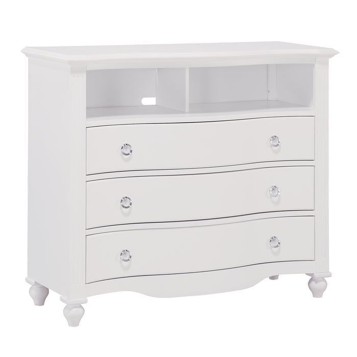 Meghan Media Chest in White - 2058WH-11 - FAMSA Furniture (TX)