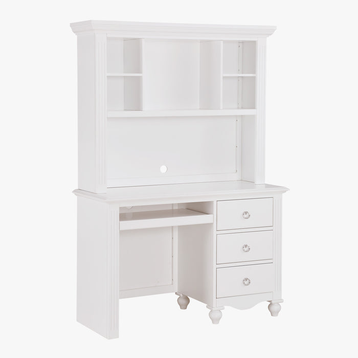 Meghan (2) Writing Desk with Hutch in White - 2058WH-14* - FAMSA Furniture (TX)