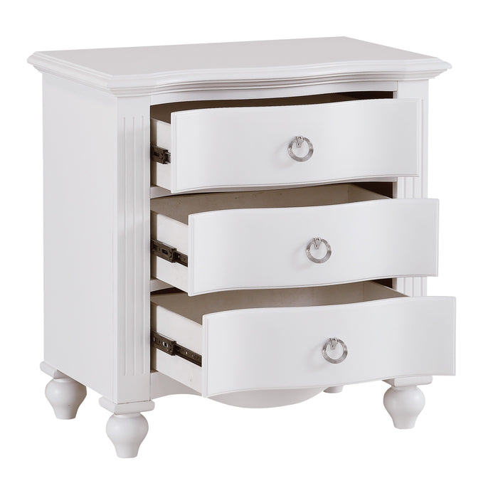Meghan Nightstand in White - 2058WH-4 - FAMSA Furniture (TX)