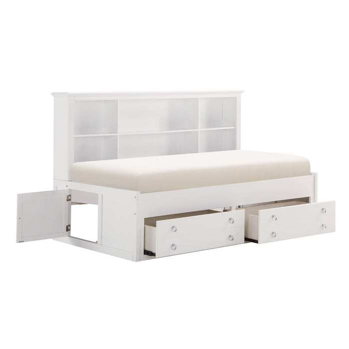 Meghan Full Lounge Storage Bed in White - 2058WHPRF-1 - FAMSA Furniture (TX)