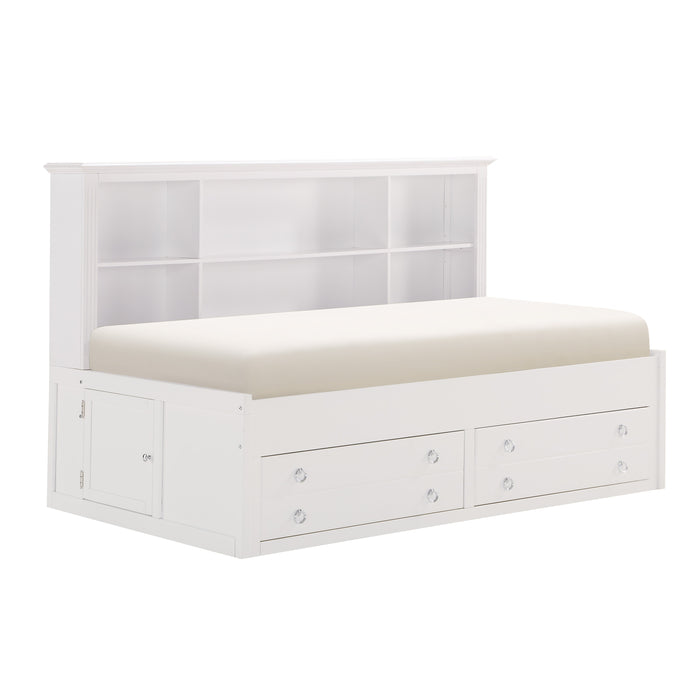 Meghan Full Lounge Storage Bed in White - 2058WHPRF-1 - FAMSA Furniture (TX)