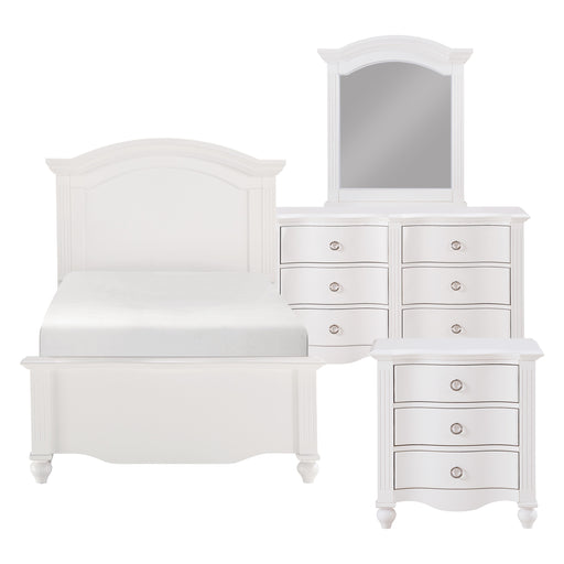 Meghan 4pc Set (TB+NS+DR+MR) in White - 2058WHT-1*4 - FAMSA Furniture (TX)