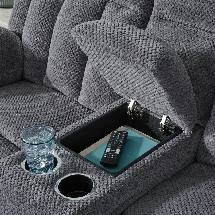 Observation Power Reclining Loveseat with Console - FAMSA Furniture (TX)