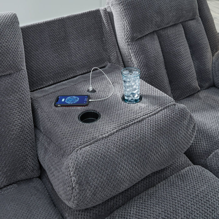 Observation Power Reclining Sofa with Drop Down Table - FAMSA Furniture (TX)