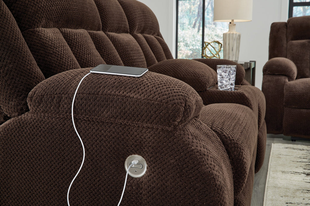 Observation Power Reclining Loveseat with Console - FAMSA Furniture (TX)