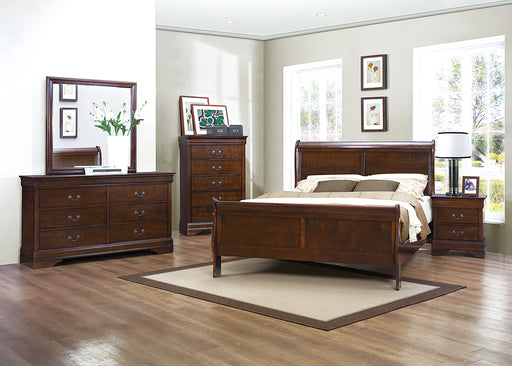 Mayville Eastern King Bed in Cherry - 2147K-1EK - FAMSA Furniture (TX)