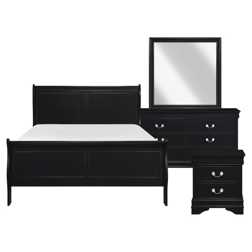 Mayville 4pc set (QB+NS+DR+MR) in Black - 2147BK-1*4 - FAMSA Furniture (TX)