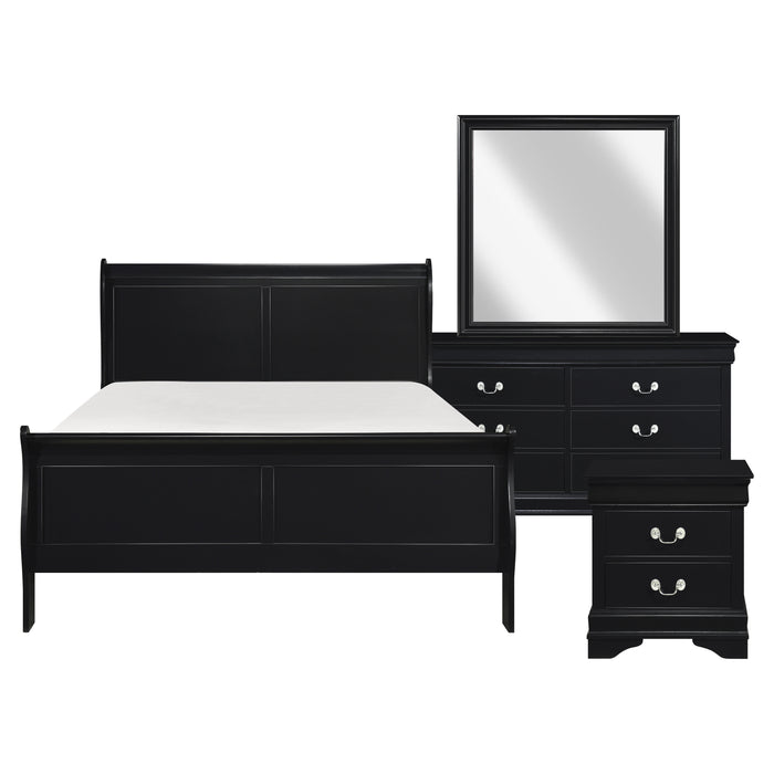 Mayville 4pc set (QB+NS+DR+MR) in Black - 2147BK-1*4 - FAMSA Furniture (TX)