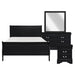 Mayville 4pc set (QB+NS+DR+MR) in Black - 2147BK-1*4 - FAMSA Furniture (TX)