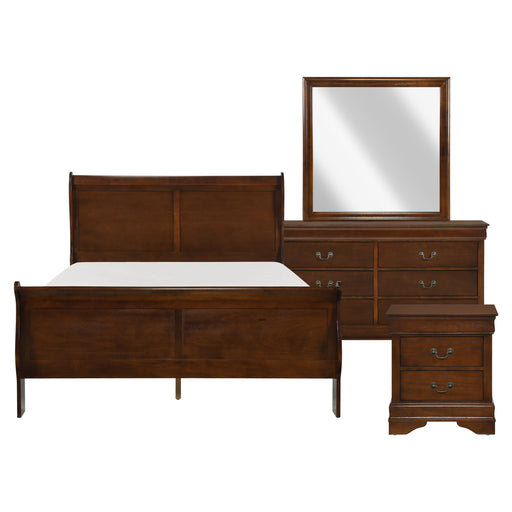 Mayville 4pc set (QB+NS+DR+MR) in Cherry - 2147-1*4 - FAMSA Furniture (TX)