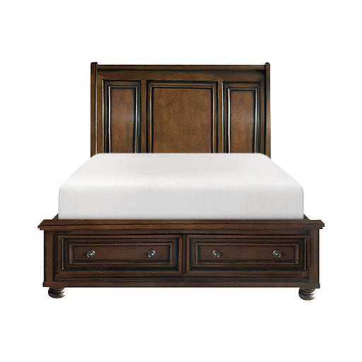 Cumberland Full Sleigh Platform Bed with Footboard Storage in Brown - 2159F-1 - FAMSA Furniture (TX)