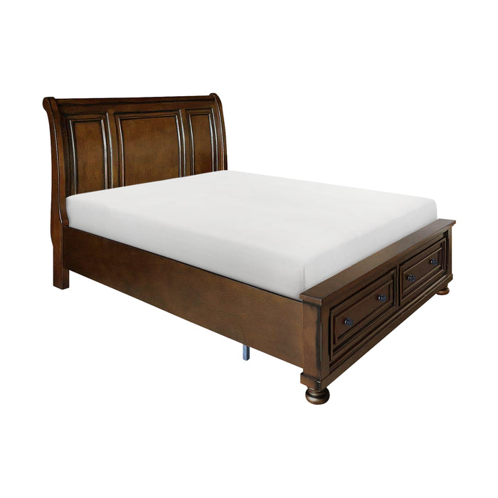 Cumberland Full Sleigh Platform Bed with Footboard Storage in Brown - 2159F-1 - FAMSA Furniture (TX)