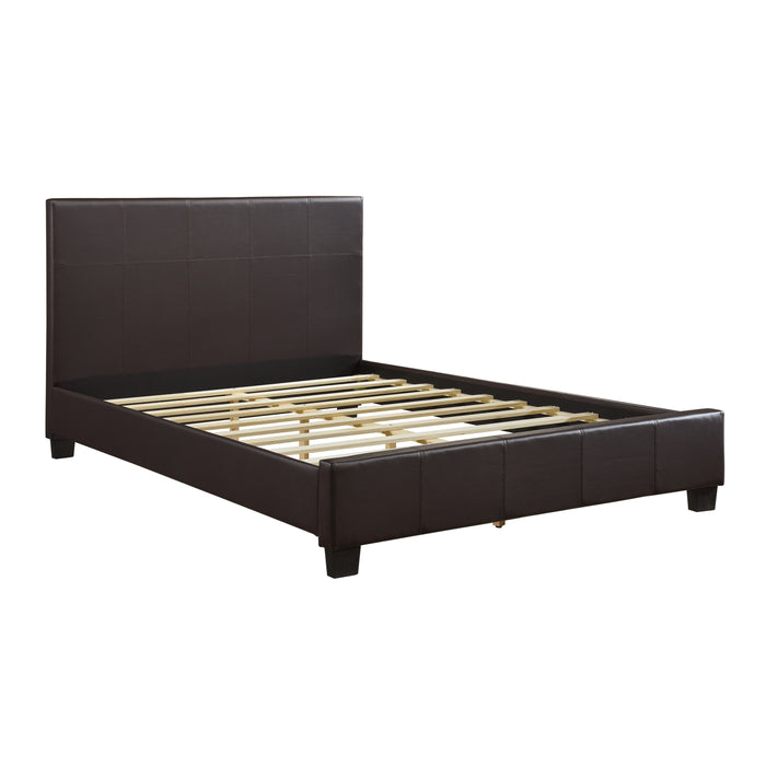 Lorenzi Full Platform Bed in Brown - 2220FDBR-1 - FAMSA Furniture (TX)