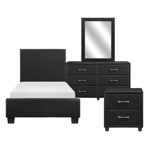 Lorenzi 4pc Set (TB+NS+DR+MR) in Black - 2220T-1*4 - FAMSA Furniture (TX)