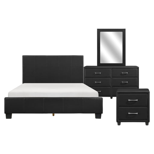 Lorenzi 4pc Set (QB+NS+DR+MR) in Black - 2220-1*4 - FAMSA Furniture (TX)