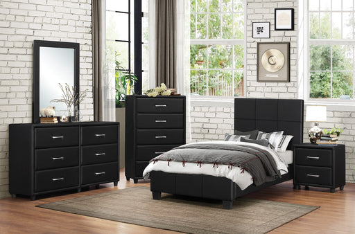 Lorenzi Twin Platform Bed in Black - 2220T-1 - FAMSA Furniture (TX)
