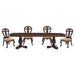 Deryn Park 5pc Set (TB+4S) in Cherry/Metallic Accent - Traditional - 2243-114*5 - FAMSA Furniture (TX)