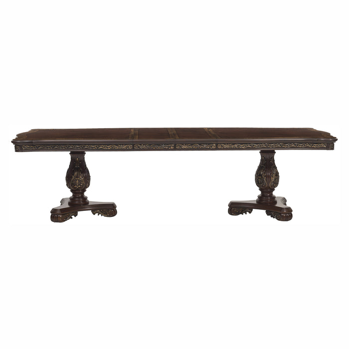 Deryn Park 5pc Set (TB+4S) in Cherry/Metallic Accent - Traditional - 2243-114*5 - FAMSA Furniture (TX)