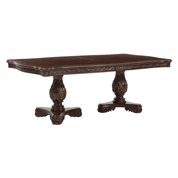 Deryn Park Dining Table in Metallic Accent - Traditional/Cherry - 2243-114* - FAMSA Furniture (TX)