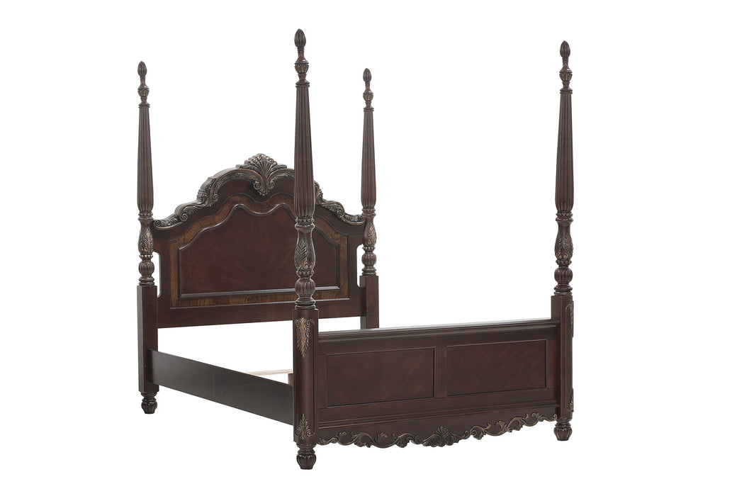 Deryn Park 4pc set (QB+NS+DR+MR) in Metallic Accent - Traditional/Cherry - 2243-1*4 - FAMSA Furniture (TX)