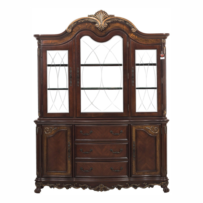 Deryn Park (2)Buffet & Hutch in Metallic Accent - Traditional/Cherry - 2243-50* - FAMSA Furniture (TX)