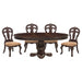 Deryn Park 5pc Set (TB+4S) in Cherry/Metallic Accent - Traditional - 2243-76*5 - FAMSA Furniture (TX)
