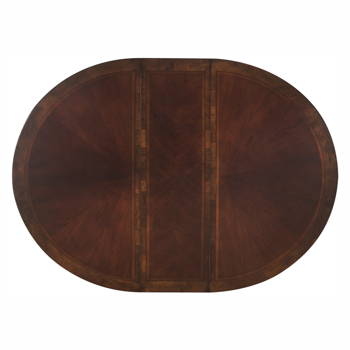 Deryn Park Round/Oval Dining Table in Metallic Accent - Traditional/Cherry - 2243-76* - FAMSA Furniture (TX)