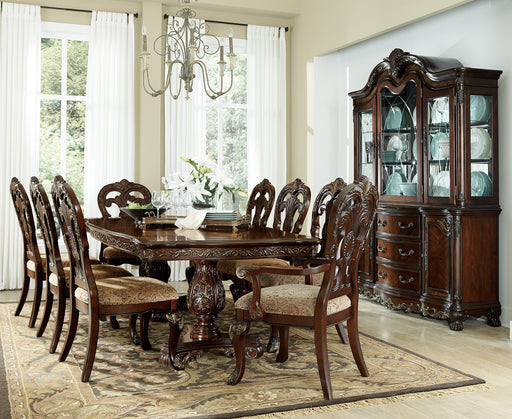 Deryn Park Dining Table in Metallic Accent - Traditional/Cherry - 2243-114* - FAMSA Furniture (TX)