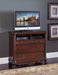 Deryn Park TV Chest in Metallic Accent - Traditional/Cherry - 2243-11 - FAMSA Furniture (TX)