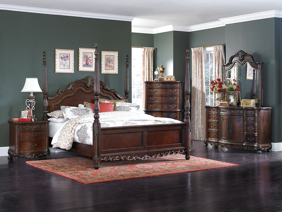 Deryn Park Mirror in Cherry/Metallic Accent - Traditional - 2243-6 - FAMSA Furniture (TX)