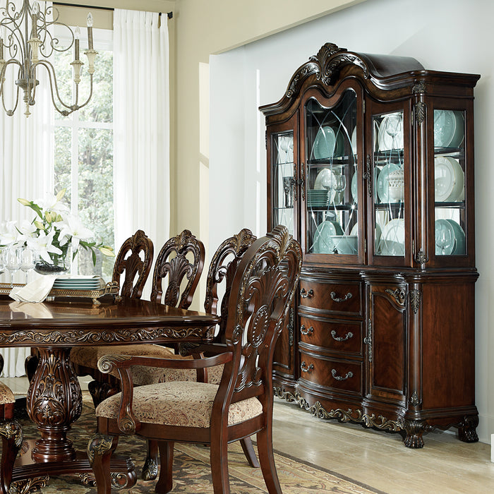 Deryn Park (2)Buffet & Hutch in Metallic Accent - Traditional/Cherry - 2243-50* - FAMSA Furniture (TX)