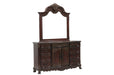 Deryn Park Mirror in Cherry/Metallic Accent - Traditional - 2243-6 - FAMSA Furniture (TX)