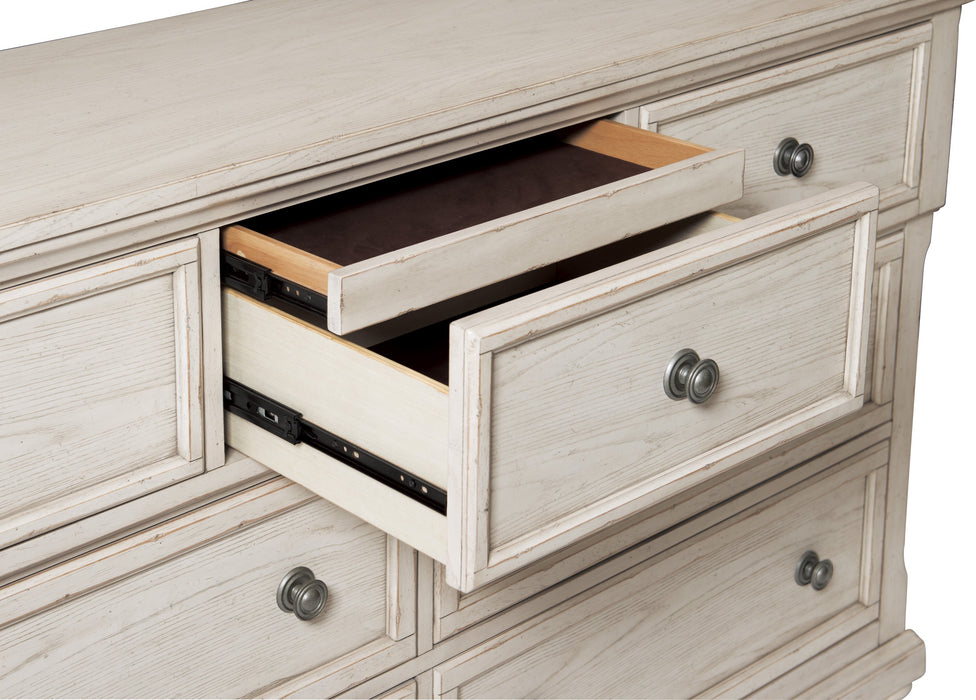 Bethel Dresser, Hidden Drawer in White - 2259W-5 - FAMSA Furniture (TX)