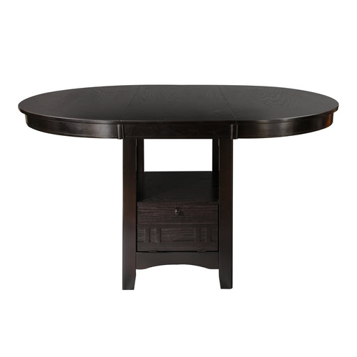 Junipero Round / Oval Counter Height Table with Storage Base in Cherry - 2423-36 - FAMSA Furniture (TX)