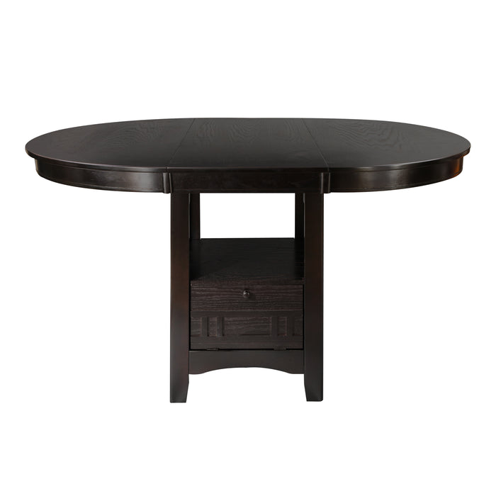 Junipero Round / Oval Counter Height Table with Storage Base in Cherry - 2423-36 - FAMSA Furniture (TX)