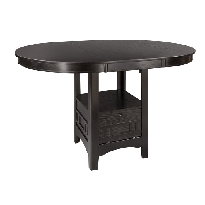 Junipero Round / Oval Counter Height Table with Storage Base in Cherry - 2423-36 - FAMSA Furniture (TX)