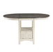 Junipero Round / Oval Counter Height Table with Storage Base in Brown/White - 2423W-36 - FAMSA Furniture (TX)