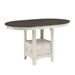 Junipero Round / Oval Counter Height Table with Storage Base in Brown/White - 2423W-36 - FAMSA Furniture (TX)