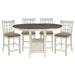 Junipero 5pc Set (TB+4S) in Brown/White - 2423W-36*5 - FAMSA Furniture (TX)
