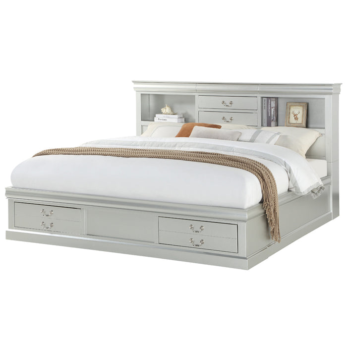 Louis Philippe III Queen Bed w/Storage - Image 2