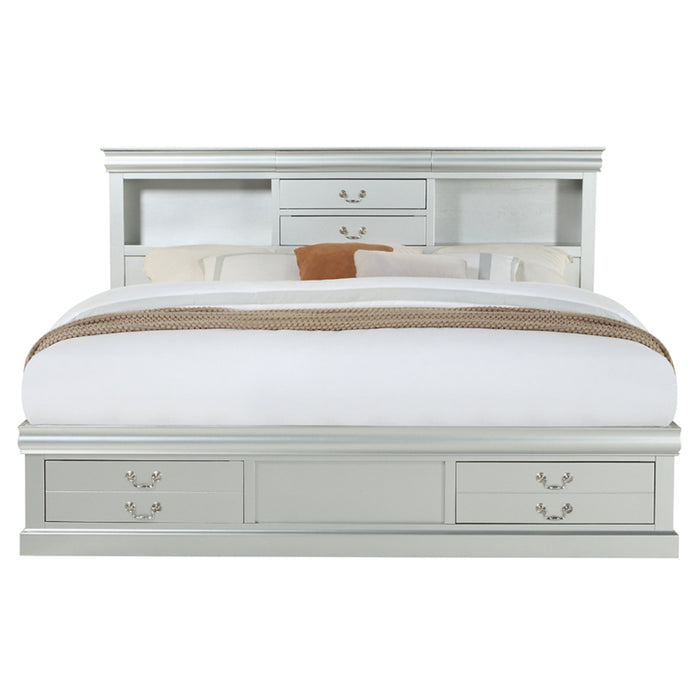 Louis Philippe III Queen Bed w/Storage - Image 3