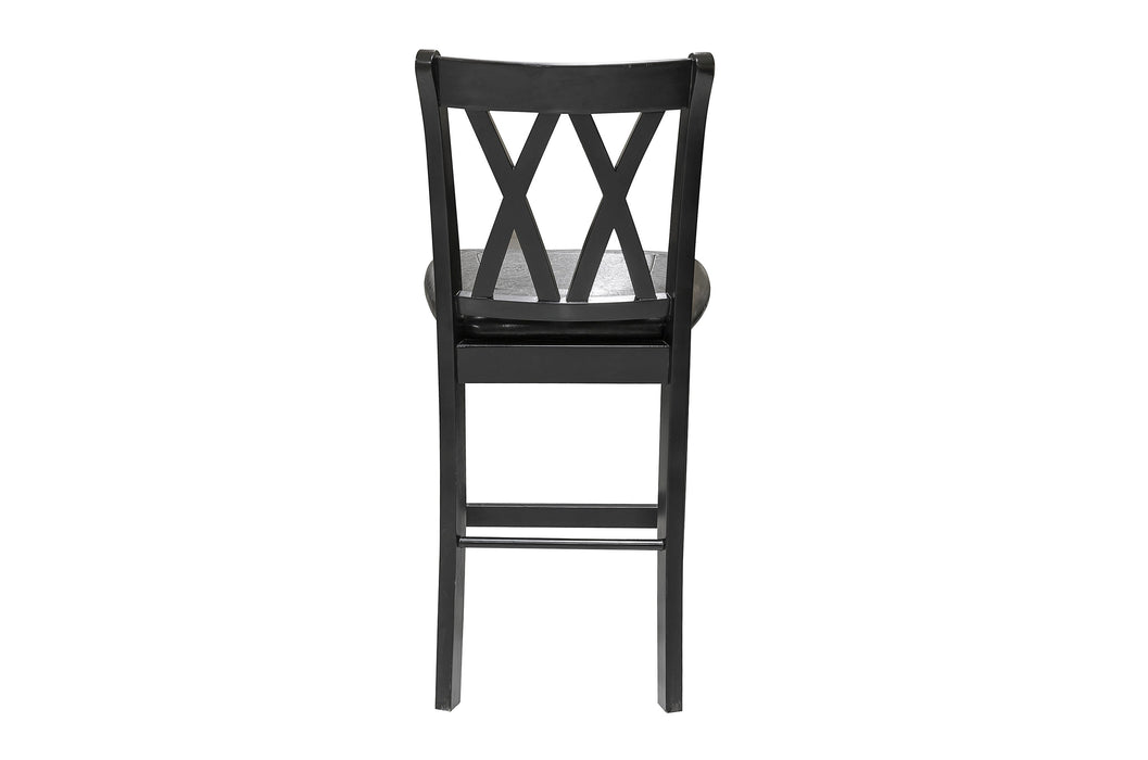Norman 5-Piece Pack Counter Height Set in Black - 2514BK-36 - FAMSA Furniture (TX)