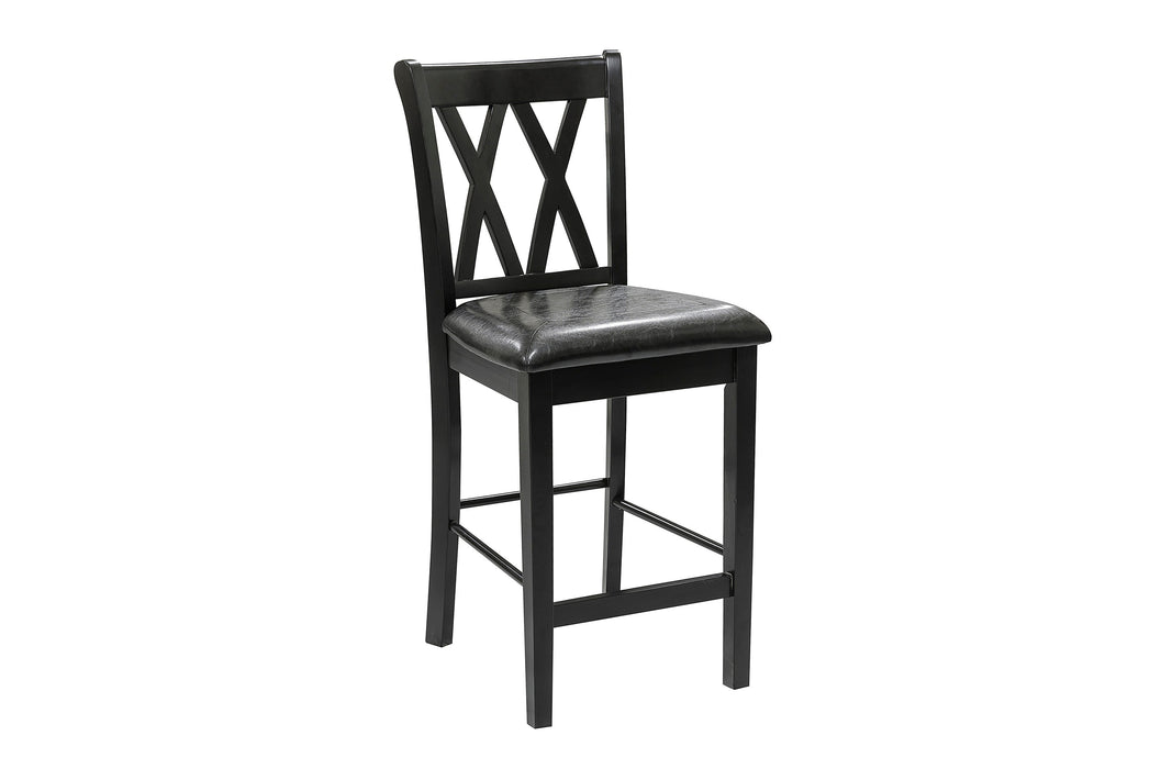Norman 5-Piece Pack Counter Height Set in Black - 2514BK-36 - FAMSA Furniture (TX)