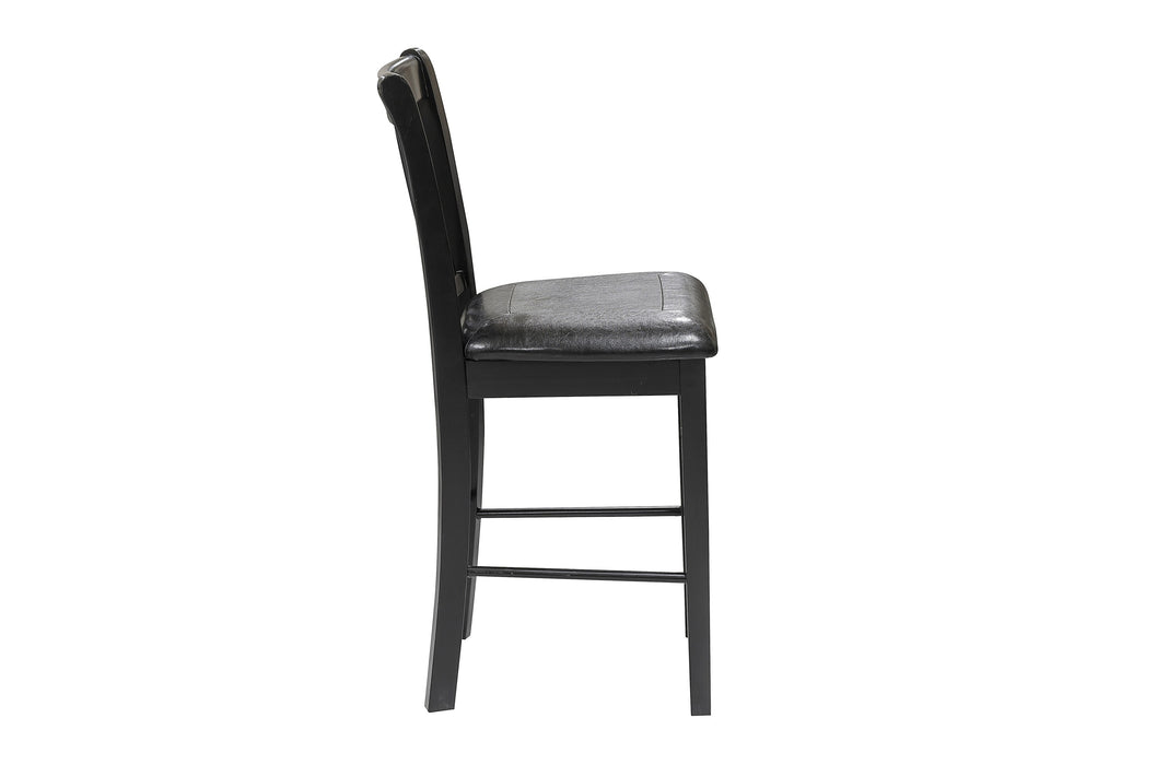 Norman 5-Piece Pack Counter Height Set in Black - 2514BK-36 - FAMSA Furniture (TX)
