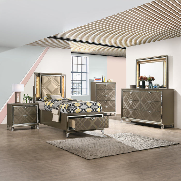 Skylar Full Bed w/Storage & LED - Image 6